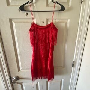 Red Fringe Dress